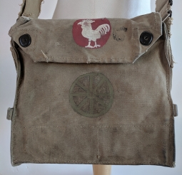 Great WWI US Army  Ambulance Service Driver's Decorated Gas Mask Bag